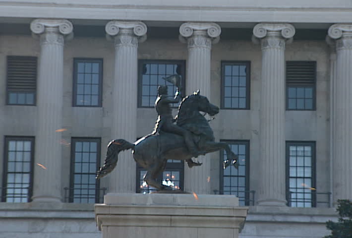 NASHVILLE - Circa 2002: Andrew Jackson Statue on the grounds of the Tennessee State Capitol in 2002