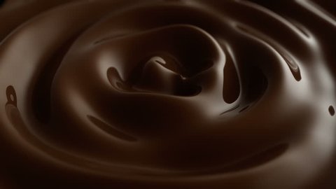 High quality liquid chocolate background animation in slow motion
