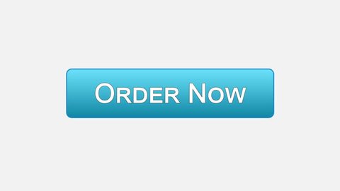 Order now web interface button clicked with mouse cursor, different colors