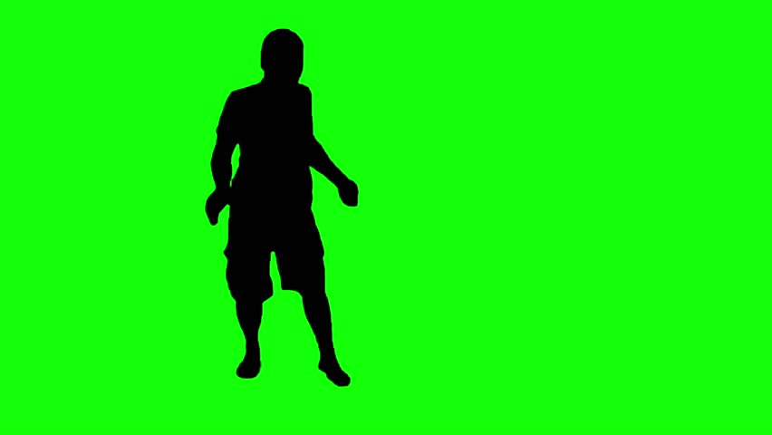 Silhouette Boombox Breakdance Dance Animation E Green Screen