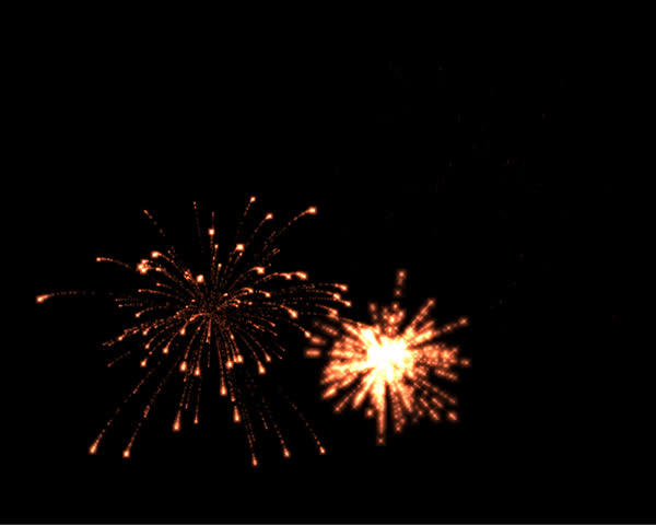 fireworks isolated on black background Stock Footage Video (100%