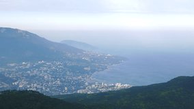 View of Yalta from Mount Ai-Petri Panorama Crimea.