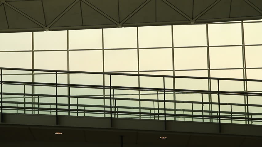 Silhouettes of Family Travellers in Airport - Hong Kong International Airport