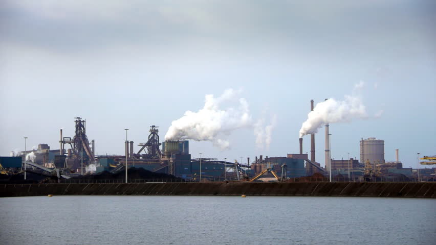 Industrial panorama in the Netherlands