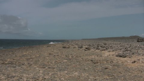 Wild caribbean sea at boka tabla on the north side of curacao 