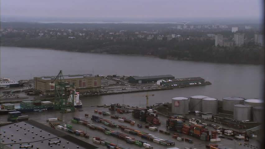 A harbour, frihamnen, stockholm, sweden.