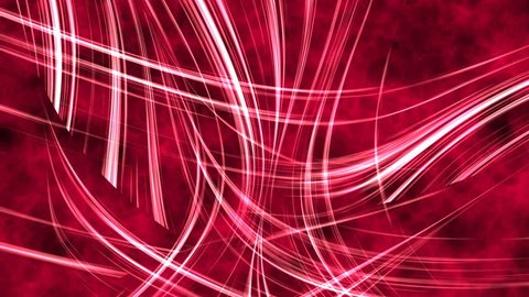 Abstract red glowing curved lines background.