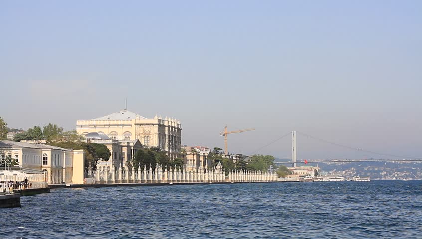 Dolmabahce Palace and Bosporus in Istanbul, Turkey
