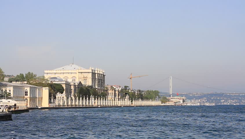 Dolmabahce Palace and Bosporus in Istanbul, Turkey
