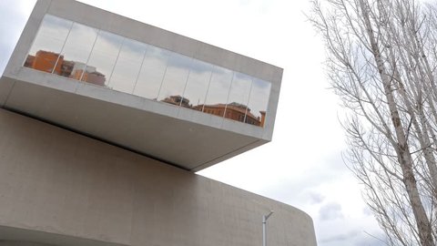Entrance MAXXI Rome Italy - February 21, 2015: is a national museum of contemporary art and architecture.