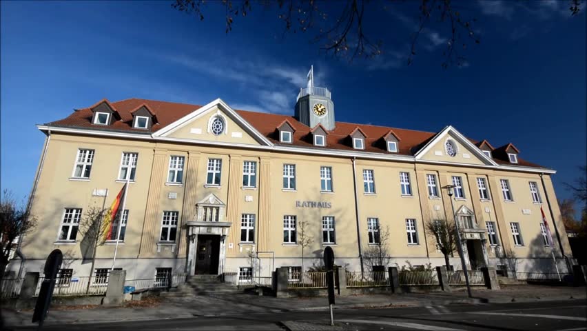 Town hall in Falkensee (Rathaus in Falkensee) in Brandenburg on November 12, 2016, Germany