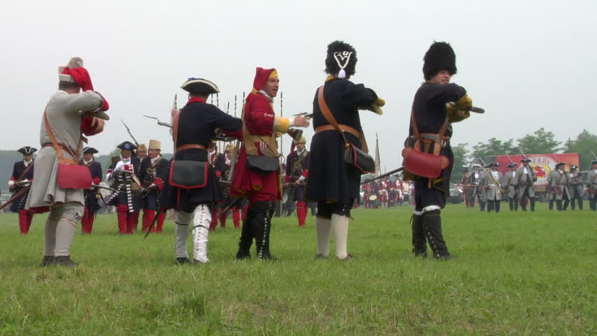 STAFFARDA, ITALY - CIRCA JUNE 2012: Historical reenactment of Battle of