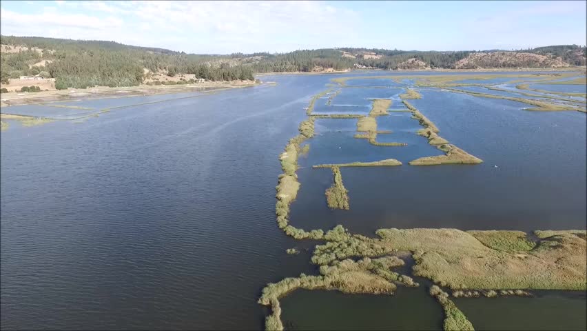 landscape of lagoon in Chile