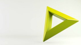 Geometrical 3d triangle transformation, modern technology motion graphics abstract background