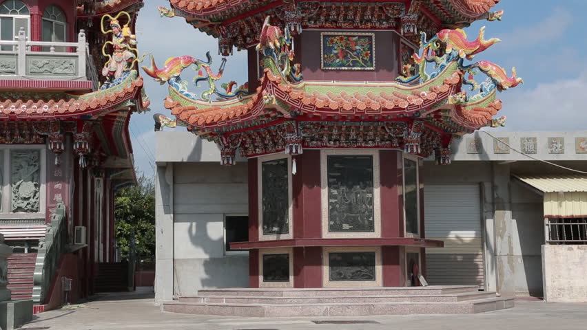 A majestic temple near the Old Street in Penghu County, Taiwan. The islands are well known for their distinct architecture and their plentiful temples.
