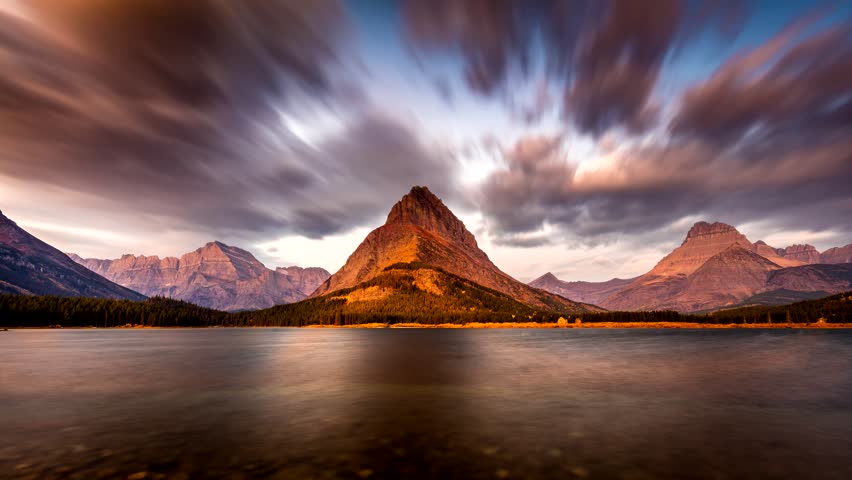 Sunrise at Mount Grinnell at Glacier National Park, Montana image ...