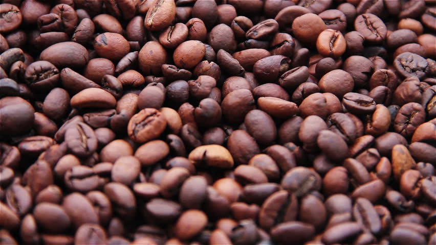 Coffee beans background rotation