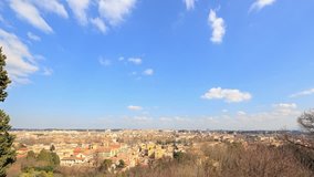From the Janiculum Hill (Gianicolo) Rome Italy time lapse.