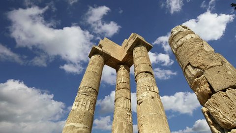 Apollo Temple at the Acropolis of Rhodes, Greece    