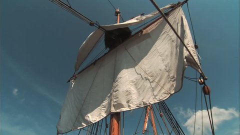 VIRGINIA - OCTOBER 2016 - Reenactment of early, pre-20th century sailing ship - Europe to the New World.  