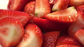 High quality video of strawberries in 4K