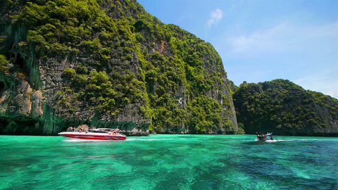 Boat trip to tropical islands, Thailand