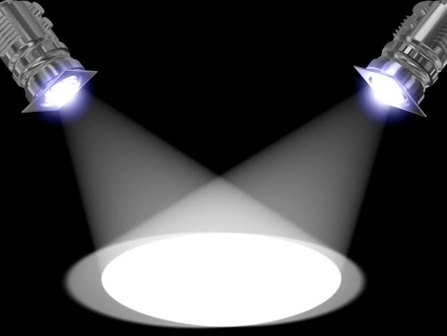 reflectors with white light and glow animated,seamless LOOP