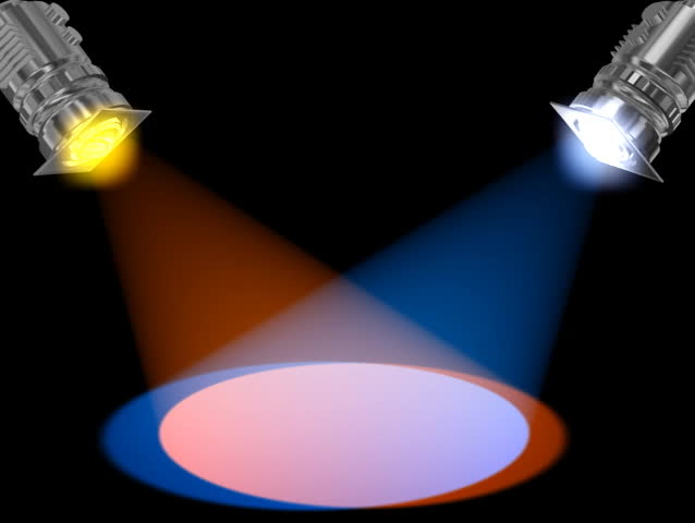 reflectors with red and blue light and glow animated,seamless LOOP