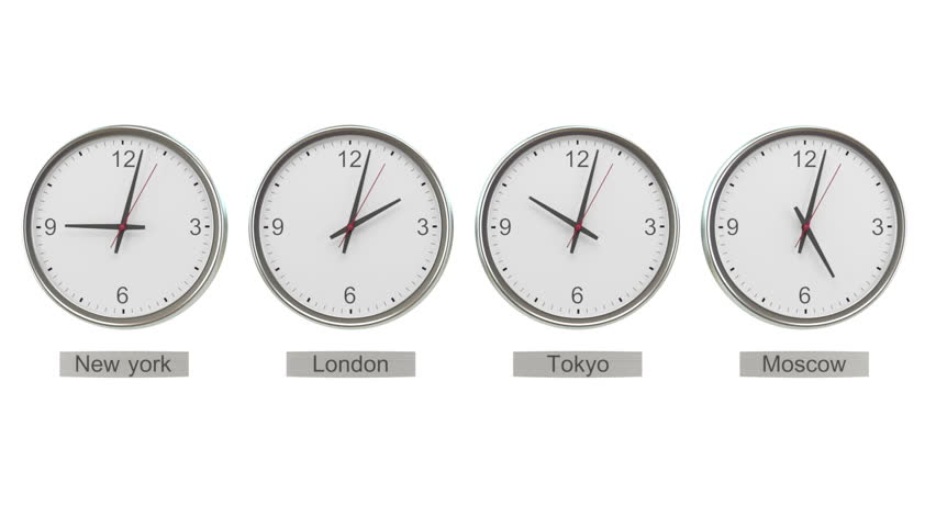 Часы в гостиницах с разным временем