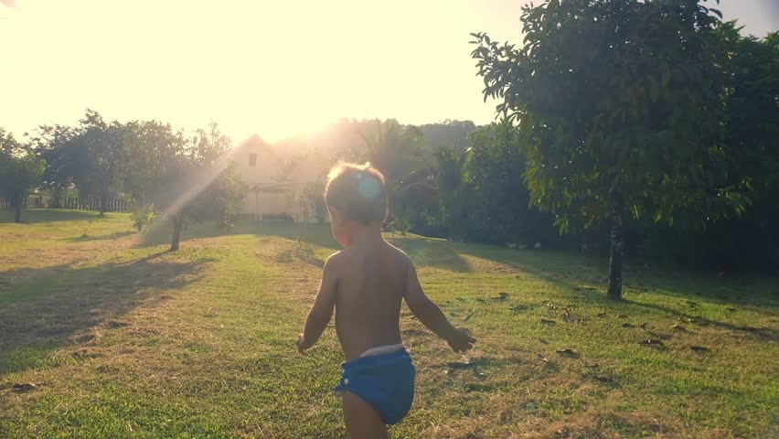 Toddler running home cinematic