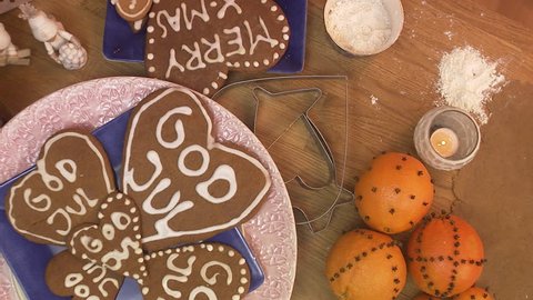 Making gingerbread biscuit
