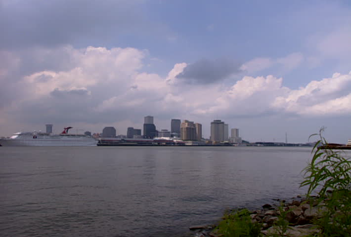 NEW ORLEANS - Circa 2002: New Orleans business district across the Mississippi River in 2002.