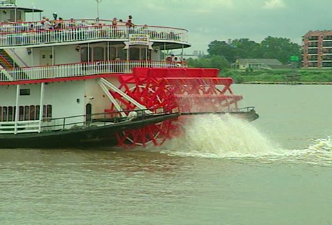 NEW ORLEANS - Circa 2002: Natchez river boat in the Mississippi river in 2002.