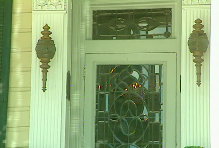 NEW ORLEANS - Circa 2002: Facade of a home in the French Quarter with a fountain in New Orleans in 2002