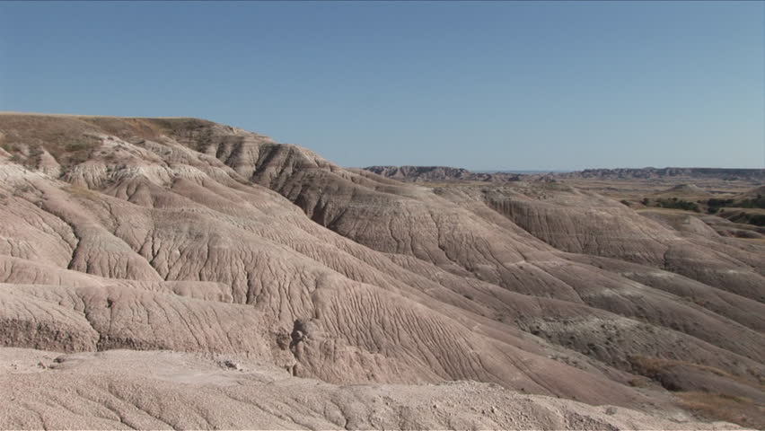 View of the hills of the Badlands National Park in South Dakota United States