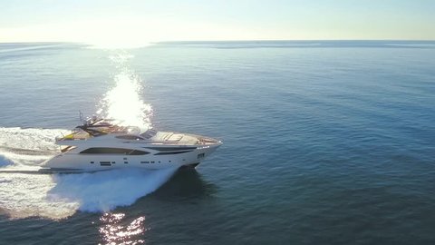 slow motion luxury motor yacht, AMER CENTO