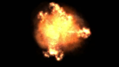 An explosion on a black background video