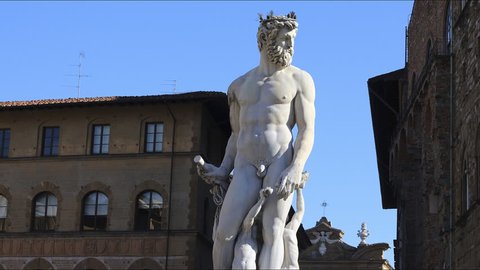 Sculpture of Poseidon in Florence, Italy