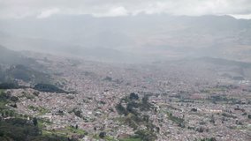 HD 1080p video of clouds over city of Bogota in Colombia
