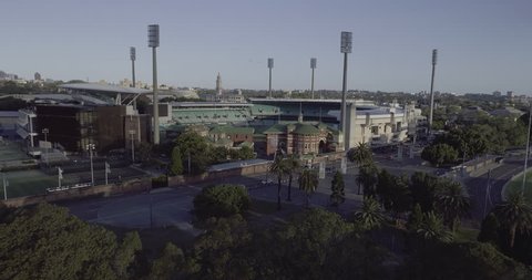 Aerial view of Sydney Cricket Ground and Sydney Football Stadium SCG SFS