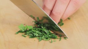 Chopping parsley
