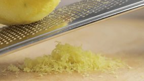 Grating lemon peel