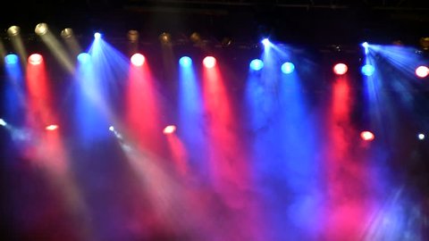 Colorful lights in a concert