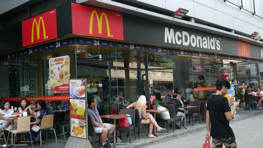 bangkok thailand-february 13 2017 view mcdonald's Stock Footage Video ...