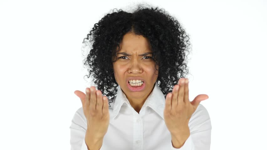 Angry Black Woman Yelling Arkivvideomateriale 100 Royaltyfritt 24477827 Shutterstock