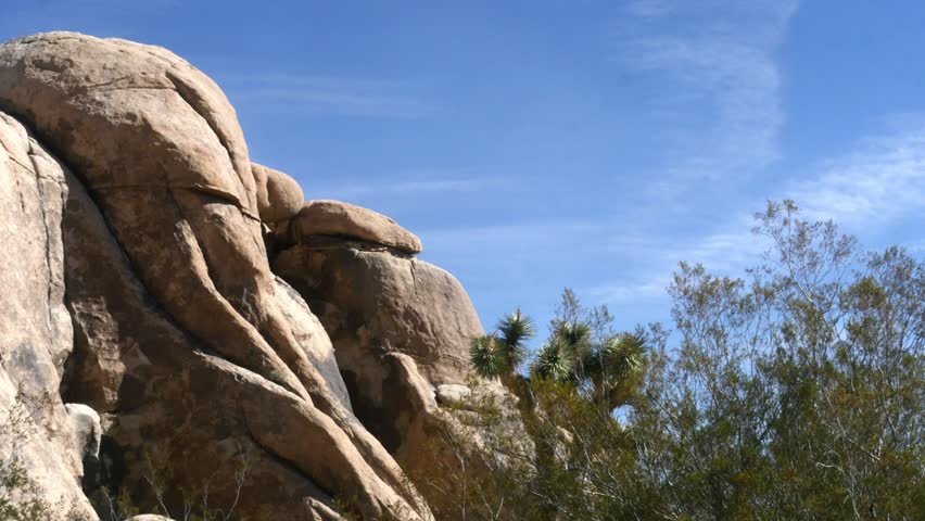 Time lapse of a Joshua rock, in Joshua tree national park, in California, United states of america.