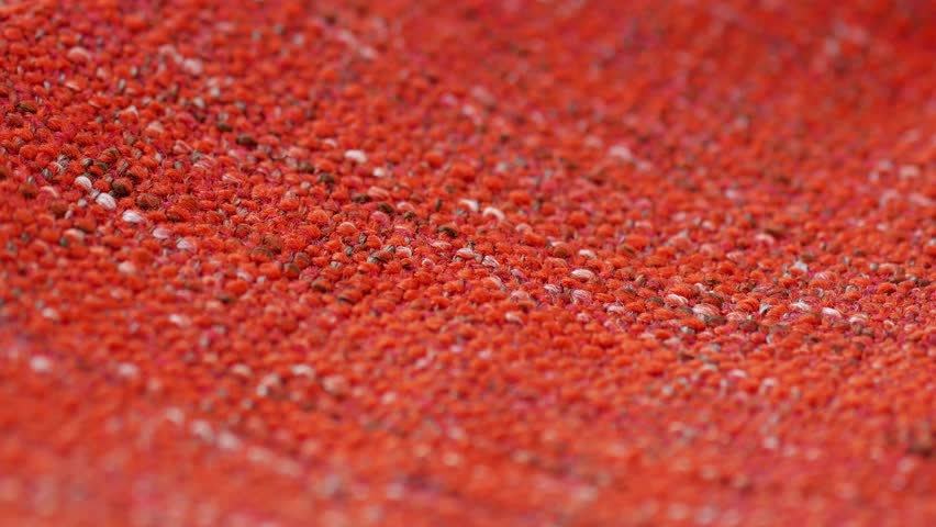 Colored fabric woven texture,4k Close up shot, Slide equipment used.RL pan, Right slider dolly shot, CU