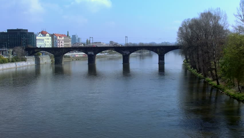 Bridge over Vltava river in Prague, Czech Republic