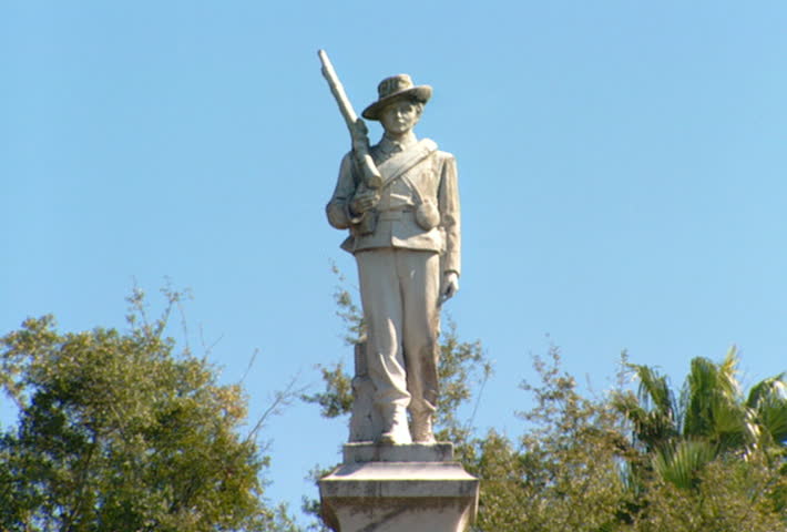 ORLANDO - Circa 2002: Confederate monument to Soldiers and Sailors on Lake Eola in Orlando Florida in 2002.