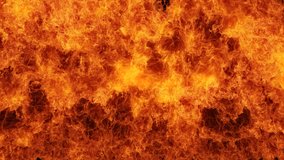 Inferno fire wall in slow motion with seamless loop isolated, hell fire burning up, shooting with high speed camera, intense fuel blazing, perfect for digital composition. - Powered by Shutterstock - Get 15% off with code: PIKWIZARD15